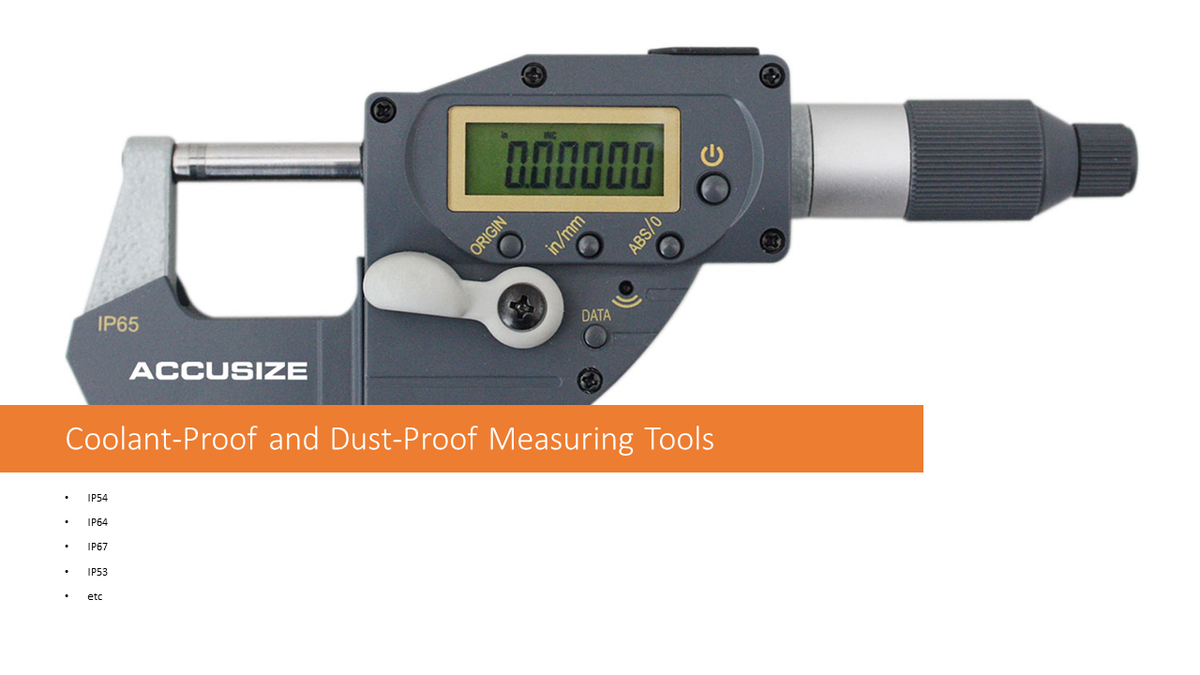 Coolant-Proof and Dust-Proof Measuring Tools