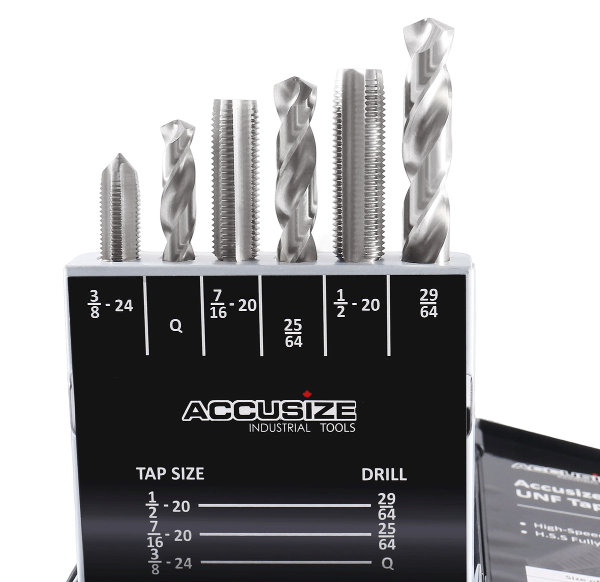 U.N.F. 18 Pc H.S.S. Tap and Drill Set, 0001-0050