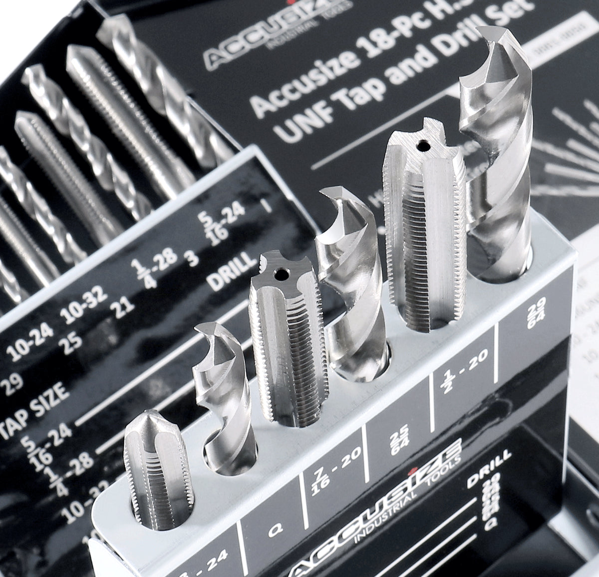 U.N.F. 18 Pc H.S.S. Tap and Drill Set, 0001-0050