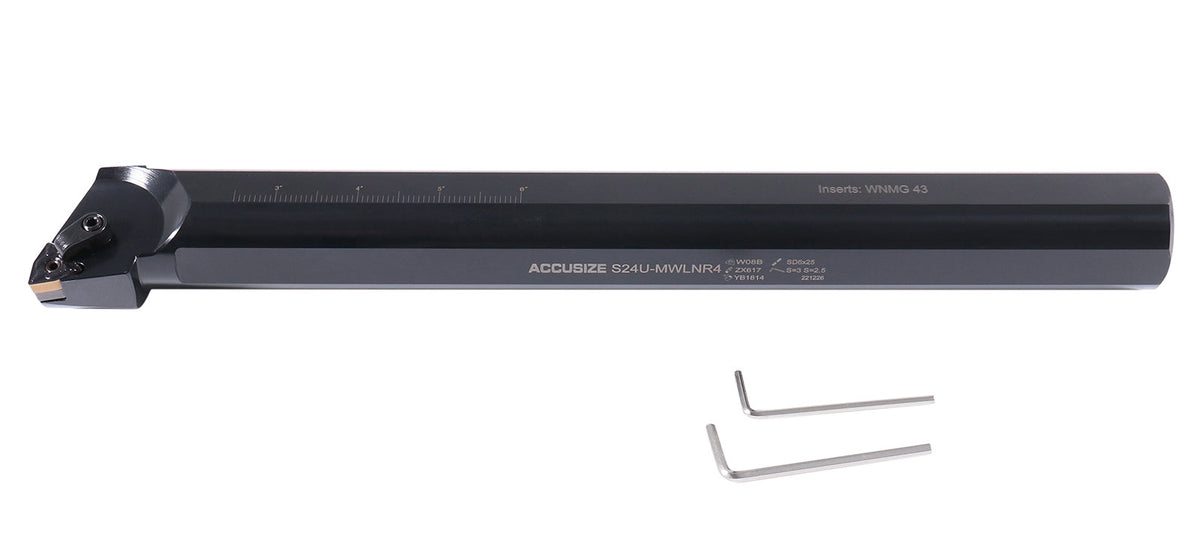 1-1/2'' x 14'' Oal Right Hand S-Mwln Heavy-Duty Boring Bars with Wnmg43 Insert(Oxide Body), 0028-1972