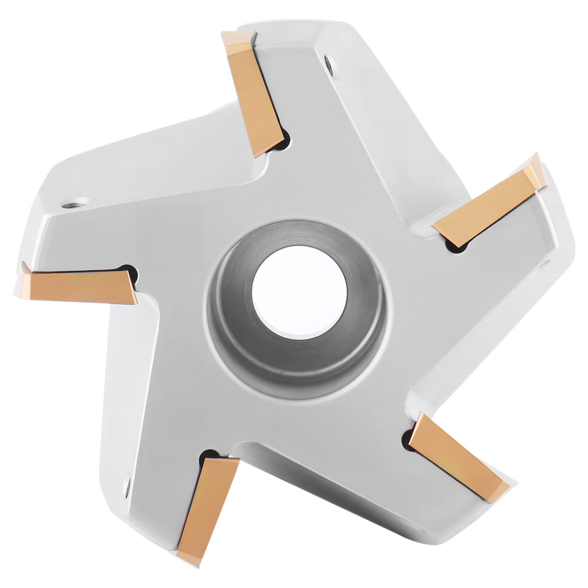 75 Degree Indexable Face Mill with 5 Pcs Apkt1604 Carbide Inserts, 3'' Cutting Diameter by 1'' Arbor Hole, 0028-2602