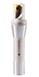 1'' by 5-27/32'' 90 Degree R8 Shank Indexable End Mills with 2 Apkt1604 Carbide Inserts Installed, 0028-6903