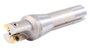 1'' by 5-27/32'' 90 Degree R8 Shank Indexable End Mills with 2 Apkt1604 Carbide Inserts Installed, 0028-6903