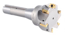 2-1/2'' Cutting Diameter by 6-1/8'' Oal 90 Degree R8 Shank Indexable End Mill with 6 Apkt1604 Carbide Inserts, 0028-6907