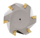 2-1/2'' Cutting Diameter by 6-1/8'' Oal 90 Degree R8 Shank Indexable End Mill with 6 Apkt1604 Carbide Inserts, 0028-6907