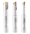 3 Pc 90 Degree Indexable End Mill Set with Apkt11t3 Inserts, Cutter Diameter Includes 3/8'', 1/2'' and 5/8'', 0028-8308
