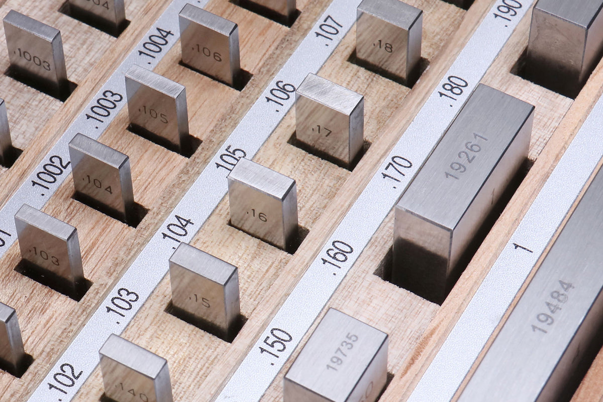 36 Pc Steel Gage Block Set, Grade As-2 Asme B89.1.9-2002, with Mfg Certificate, 0036-6001