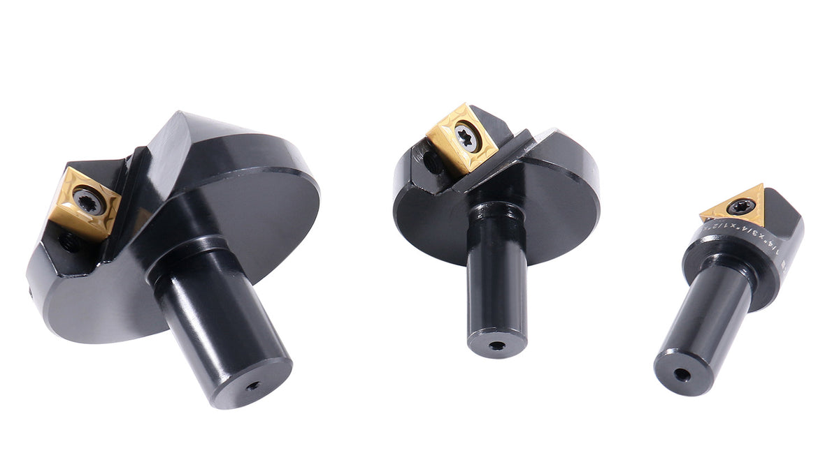 Accusize Industrial Tools, 1/4'', 1/2'' and 1-1/4'' 82 Degree Indexable Carbide Countersinks, 0046-0982