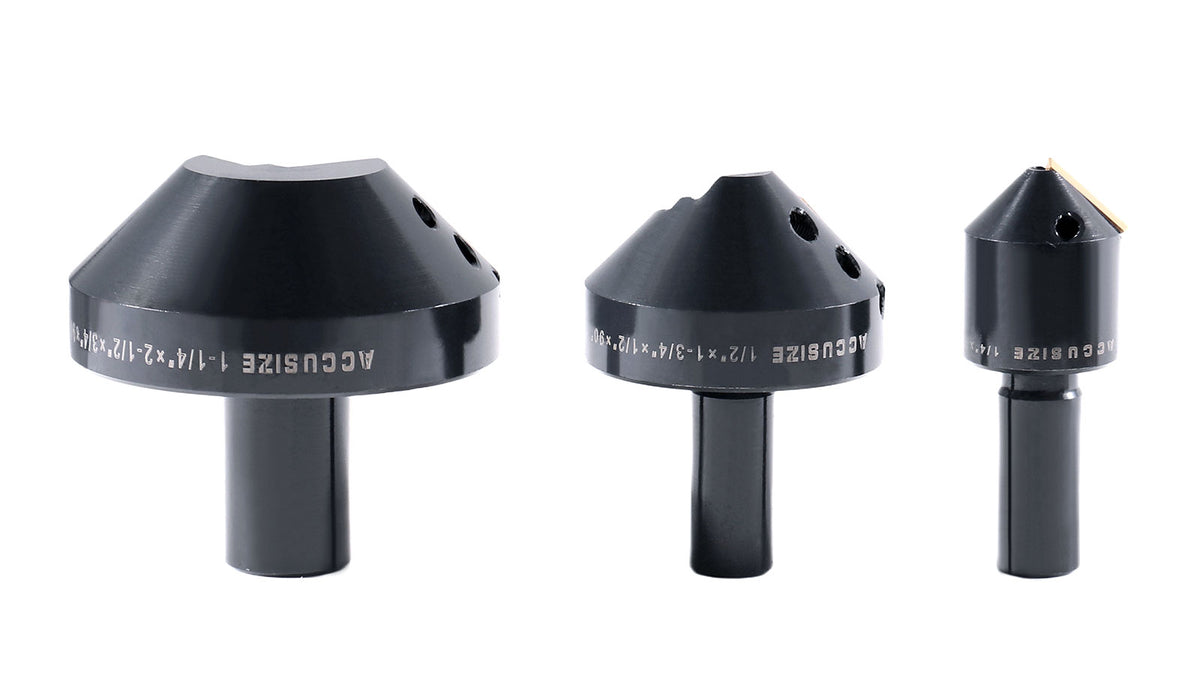 1/4'', 1/2'' and 1-1/4'' 90 Degree Indexable Carbide Countersinks, 0046-0990