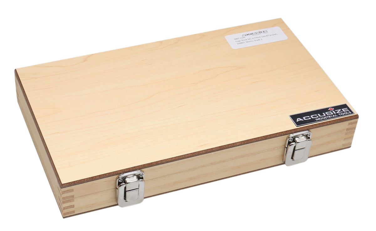 87 Pc Metric Gage Block Set, Grade 2, Din861 German Standard with Mfg's Certificate, 0087-2160