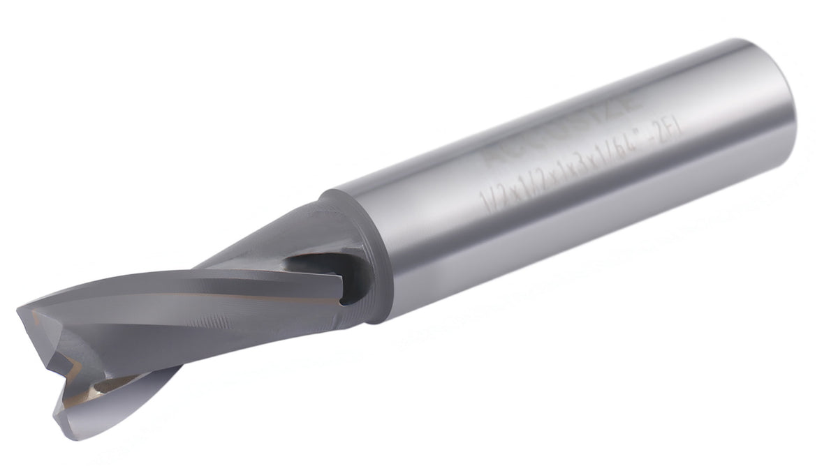 1/2'' by 1/2'' Dia, 1'' Flt Length, 3'' Oal, 1/64'' Corner Radius, Carbide Tipped End Mill for Aluminum, 0193-6327