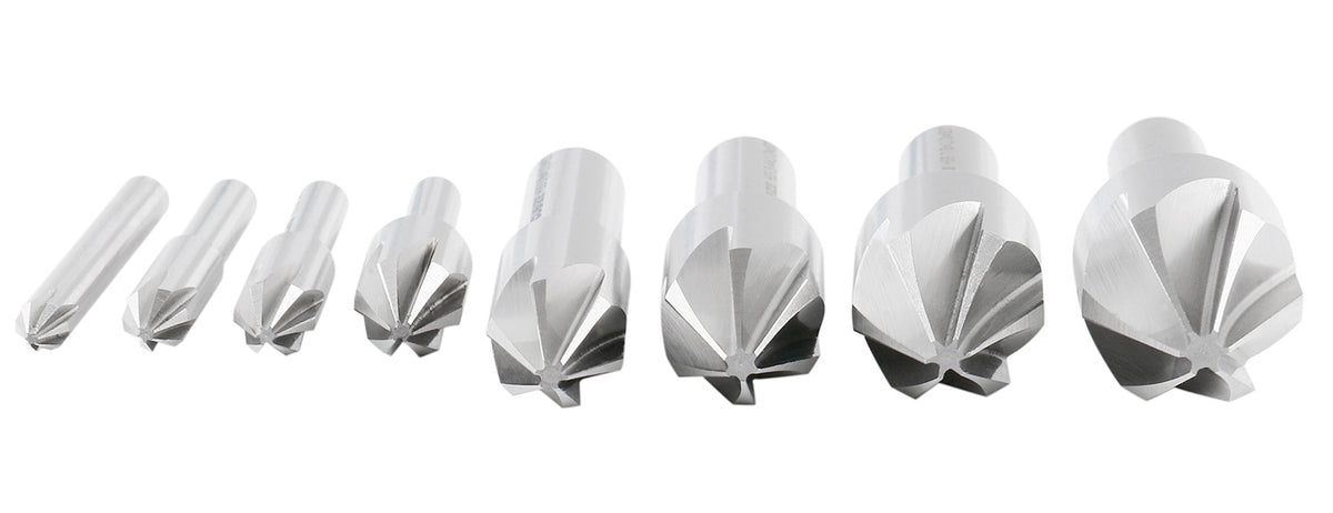 Lot de 6 fraisers de machine HSS pour flûte, 8 pièces/set