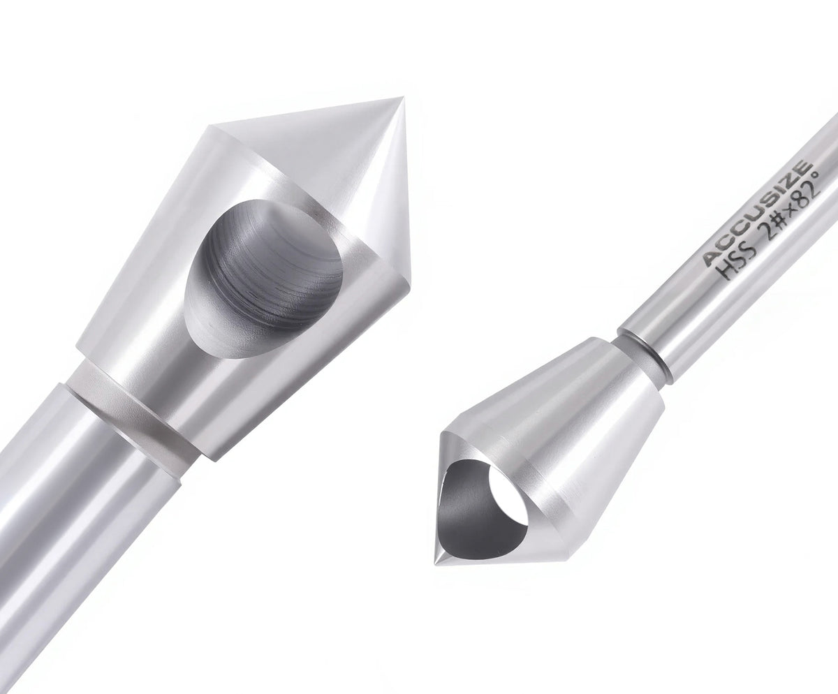 0 Flute H.S.S. Countersink & Deburring Tool Set, Pilotless Type, 5 pcs/set