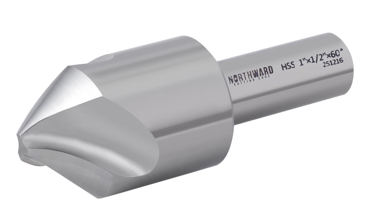 Northward Cutting Edge 5pcs/Set 60 Deg 3-Flute HSS Countersink Set, 0206-3060