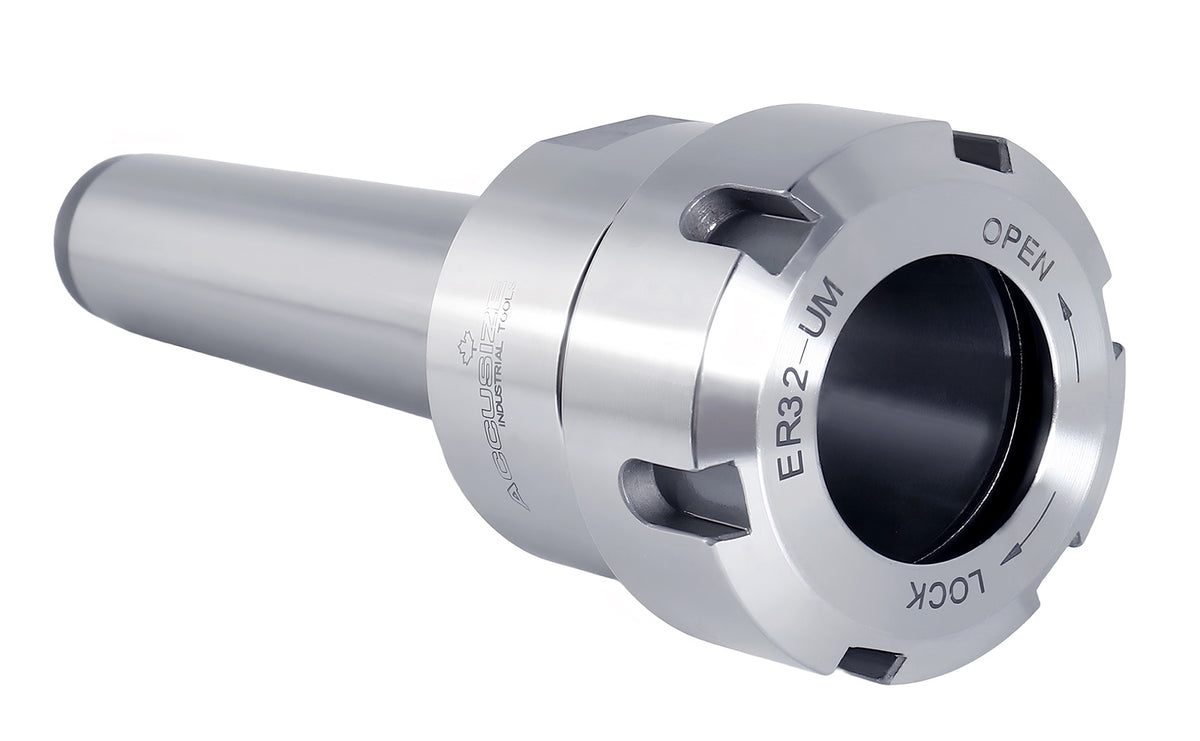 Morse Taper MT3 Shank ER32 Collet Chuck, Max 8000 Rpm, 1/2"-13 Drawbar End, Max TIR 0.0002'' O.D to I.D. 0223-0236
