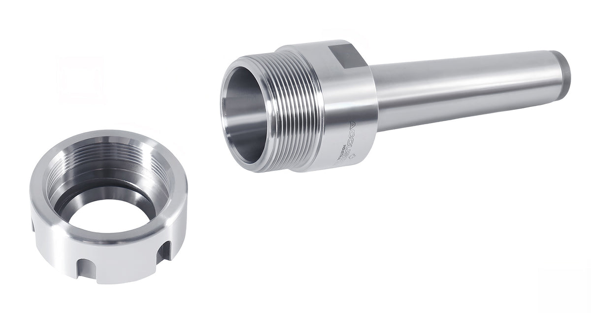 Morse Taper MT3 Shank ER32 Collet Chuck, Max 8000 Rpm, 1/2"-13 Drawbar End, Max TIR 0.0002'' O.D to I.D. 0223-0236