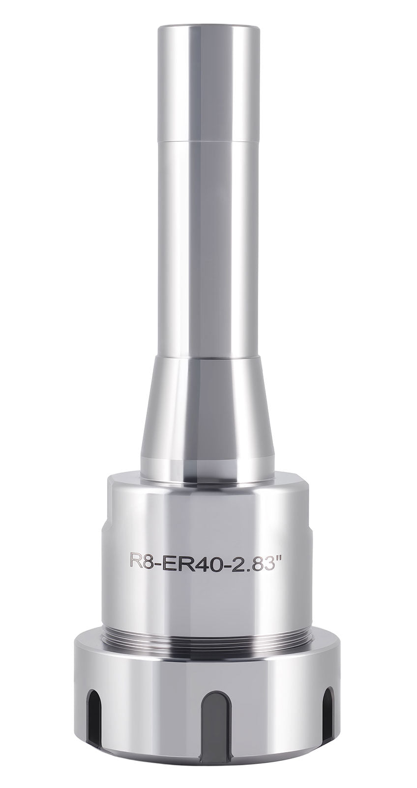 R8 Shank Er40 Collet Chuck, 7/16'' -20 Drawbar End, Max T.I.R. 0.0002'' O.D to I.D. 0223-0240