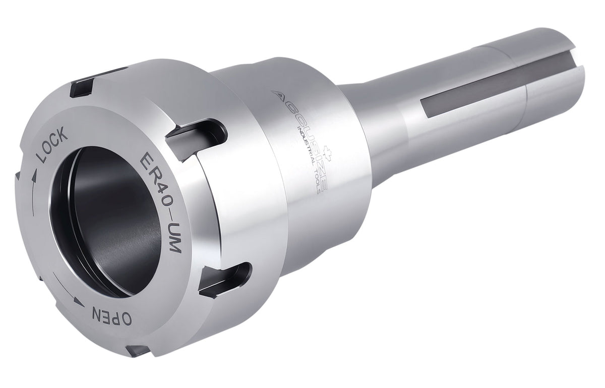 R8 Shank Er40 Collet Chuck, 7/16'' -20 Drawbar End, Max T.I.R. 0.0002'' O.D to I.D. 0223-0240