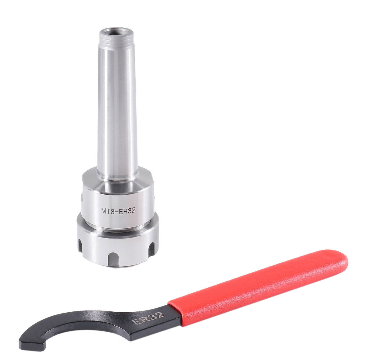 Mt3 Shank Er32 Chuck with 11Pc Collets Kit, 1/8'' - 3/4'' by 16Th, Morse Taper Collet System, 0223-0304
