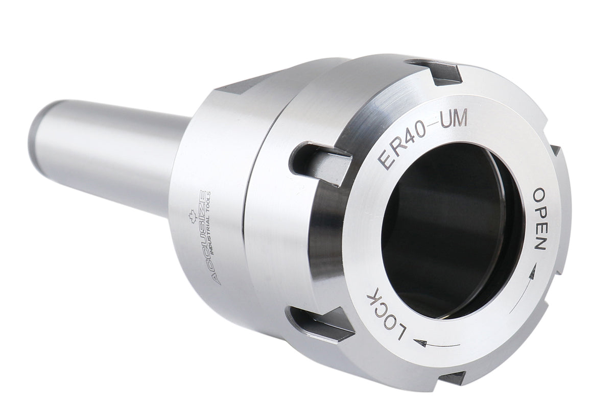 MT3 Shank ER40 Chuck with 15Pc Collets Kit, 1/8 inch - 1 inch by 16th, Morse Taper Collet System, 0223-0308
