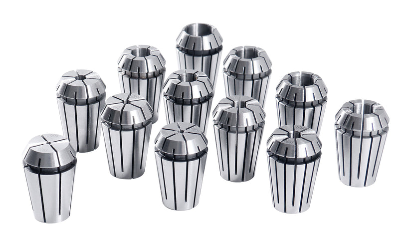 12 Pc Er-20 Collet Set, Size from 1/16'' up to 1/2'' in Fitted Strong Alunimum Box, 0223-0799