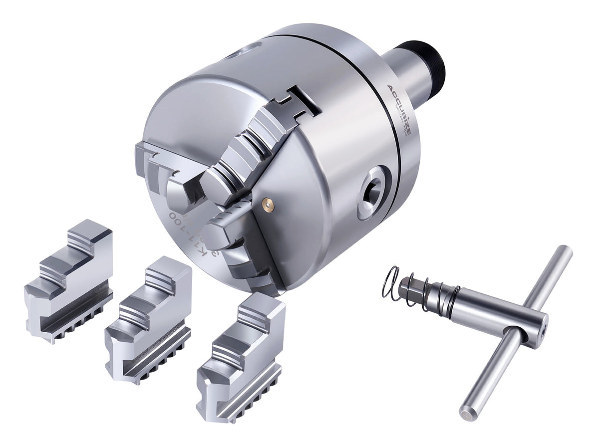 4''/100 mm 5C Precision Lathe Chuck 3-Jaw Self-Centering Scroll, 0225-0234