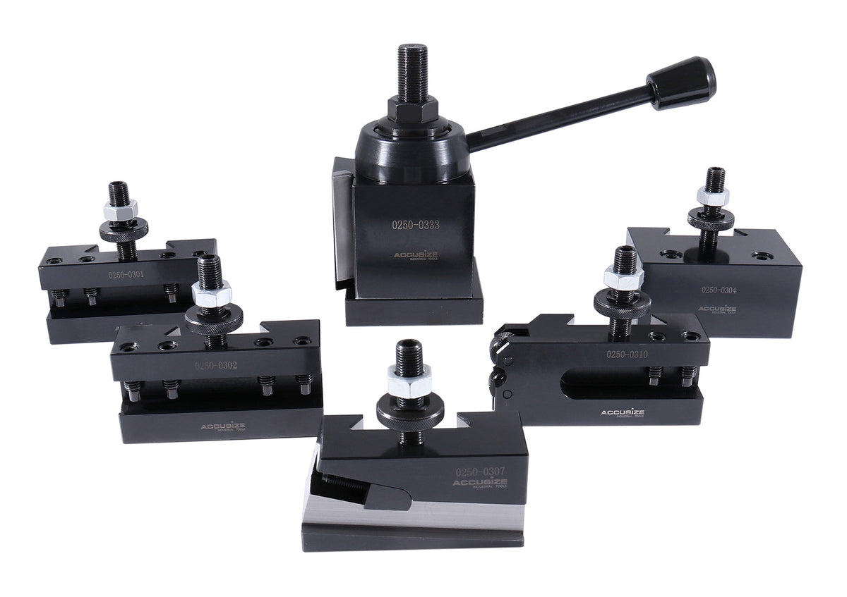 13-18'' Wedge Type Quick Change Tool Post 6 Pc for 300 Cxa, 0251-0333