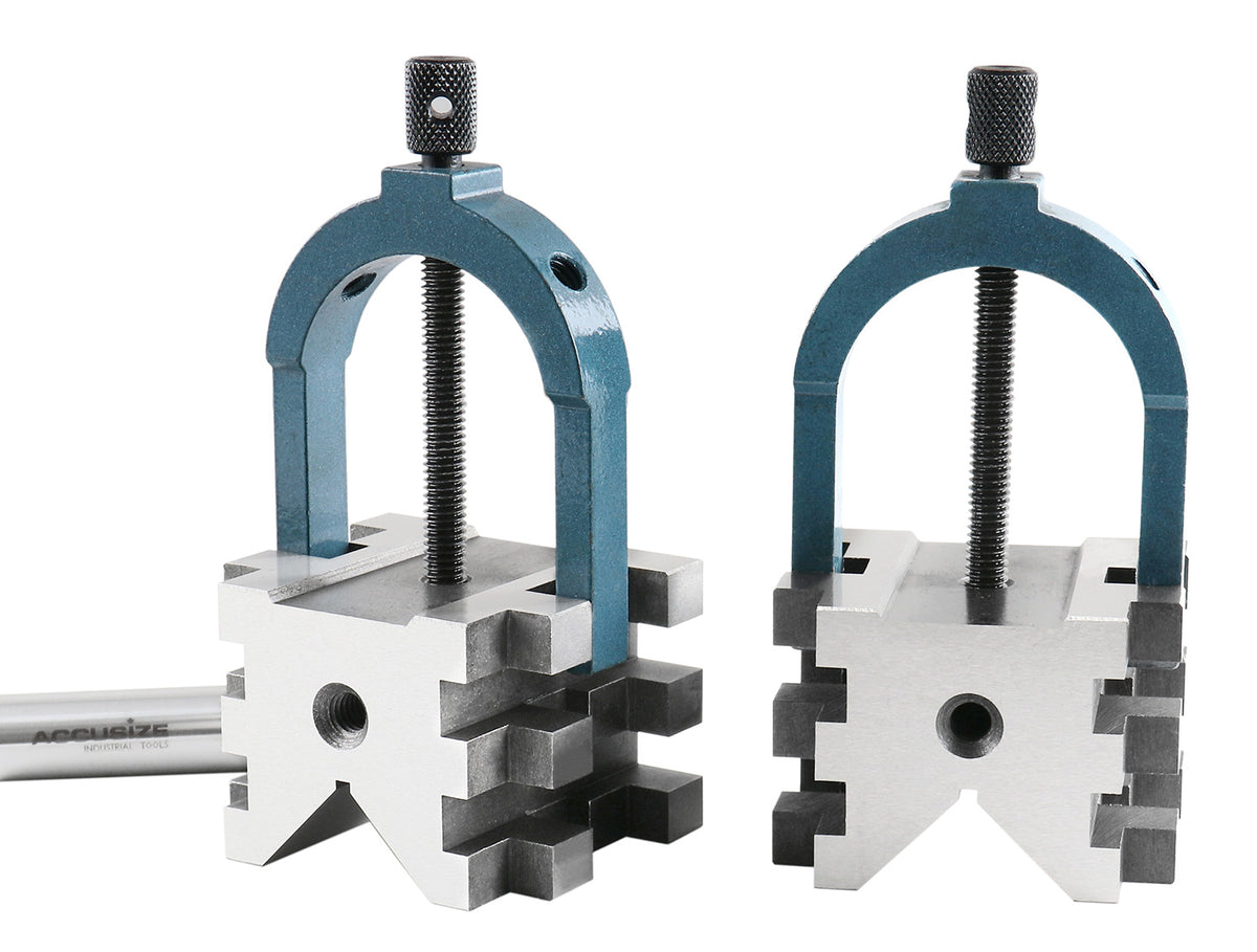 2-3/8'' x 2-3/4'' Multi-Use V-Block and Clamp Set in Fitted Box, 0303-0219