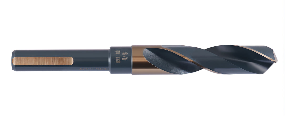 11/16'' ANSI M35(H.S.S. + 5% Cobalt) S and D Drill, 1/2'' Shank, 135 Degree Split Point, 0412-1116