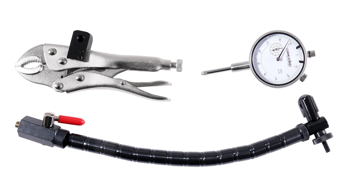 Premium Disc and Rotor/Ball Joint Gage, 1'' by 0.001'' Indicator and 360 Deg Flexible Stem Holder, Automotive Product