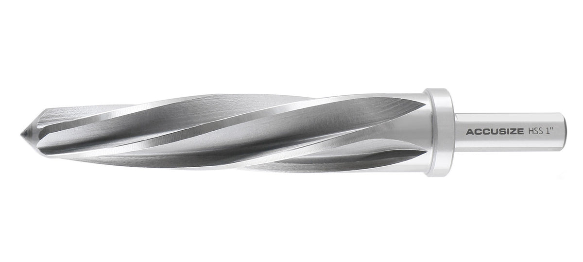 Hss Spiral Flute Aligning Reamer, 1'' Cutting Diameter, 1/2'' Shank Diameter, 0522-0001