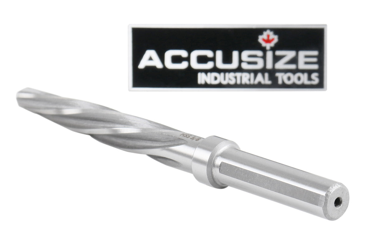 High-Speed Steel Spiral Flute Aligning Reamer, 3/8" Cutting Diameter, 3/8" Shank Diameter, 0522-0038