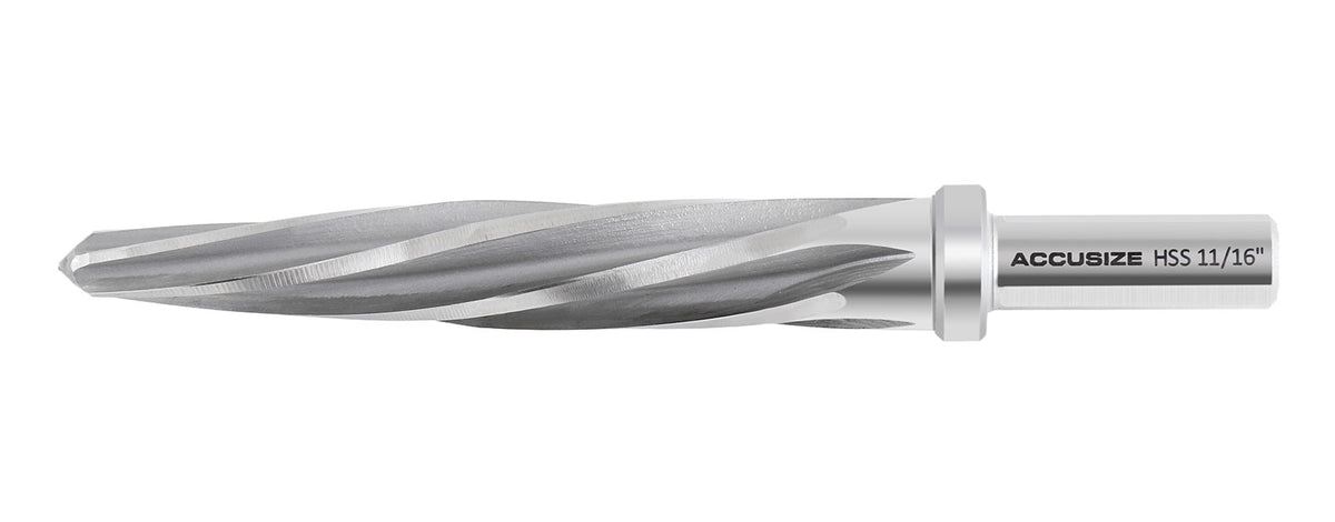 11/16'' Hss Aligning Reamer with Spiral Flutes, 0522-1116