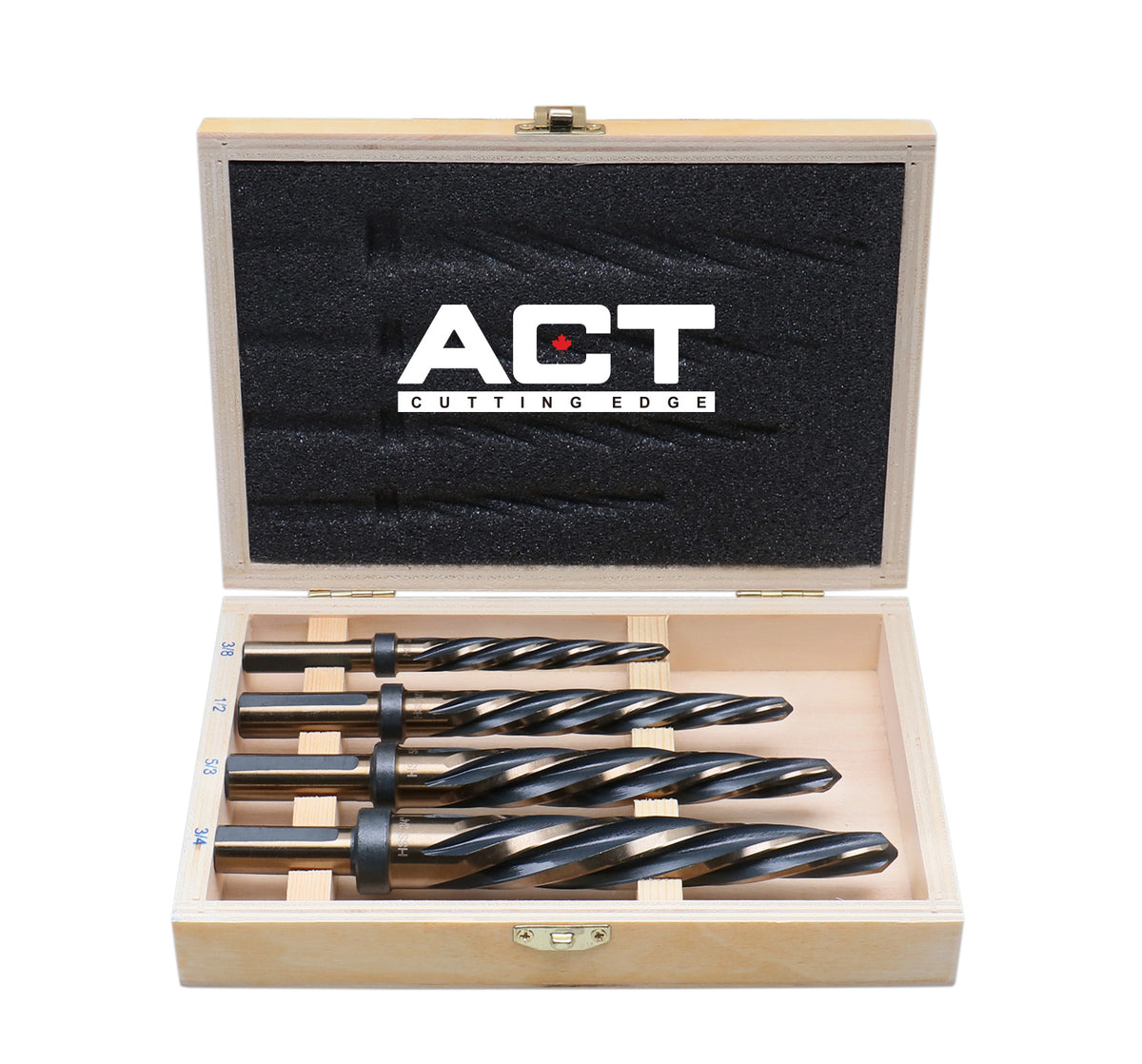 M2 H.S.S. Standard Spiral Flute Premium Car Reamer Set, Black Oxide