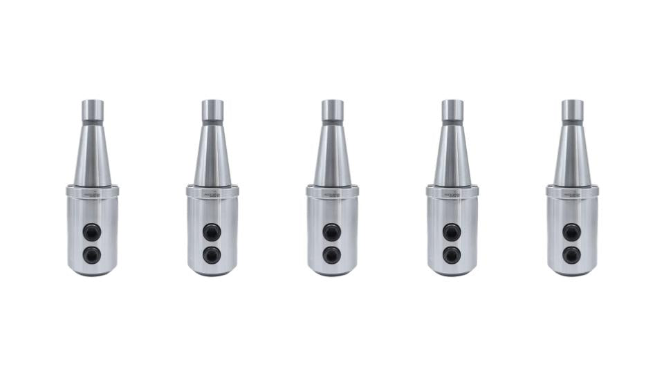 Lot de 5 porte-moulin ISO40 avec filetage 5/8"-11, diamètre du cou : 1-1/4", #0535 -0114x5