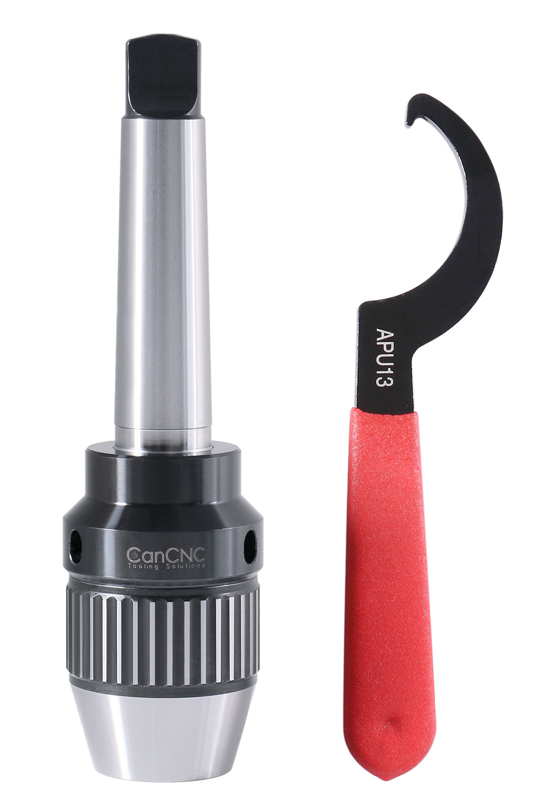 CanCNC Tooling Solutions 1/16-1/2" MT3 Precision Keyless Drill Chuck, Heavy-Duty with Integrated Shank, Titanium Jaws, 0537-1203