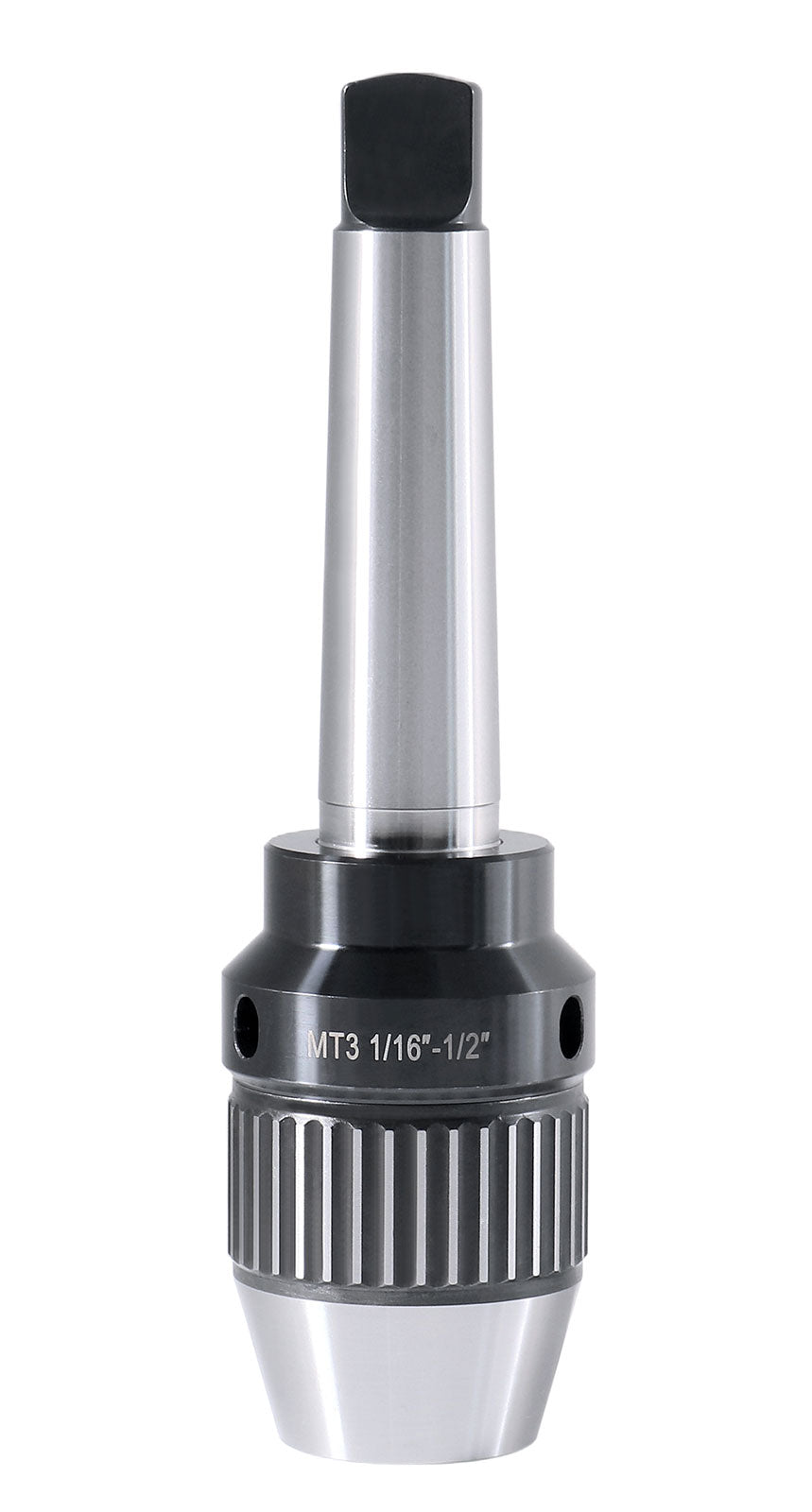 CanCNC Tooling Solutions 1/16-1/2" MT3 Precision Keyless Drill Chuck, Heavy-Duty with Integrated Shank, Titanium Jaws, 0537-1203