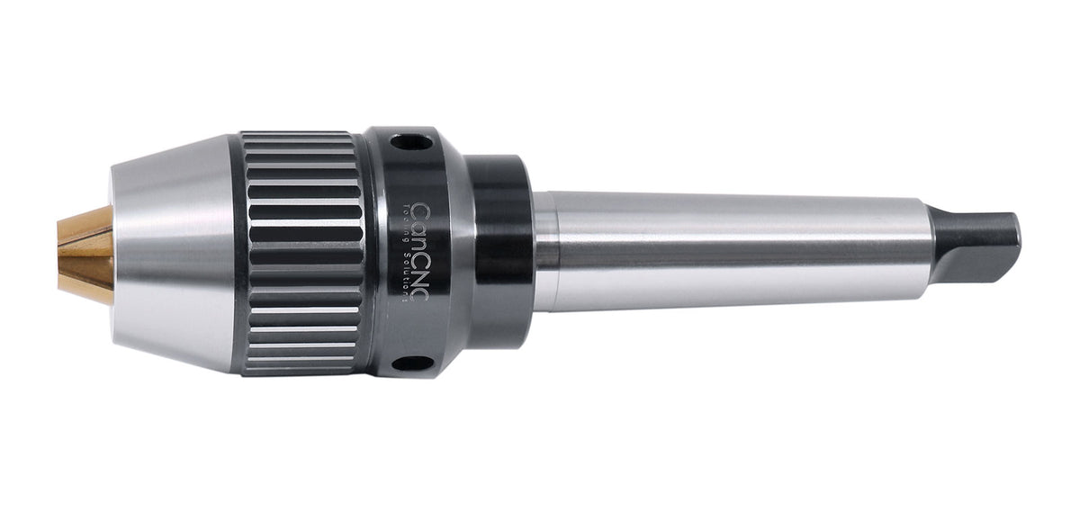 CanCNC Tooling Solutions 1/16-1/2" MT3 Precision Keyless Drill Chuck, Heavy-Duty with Integrated Shank, Titanium Jaws, 0537-1203