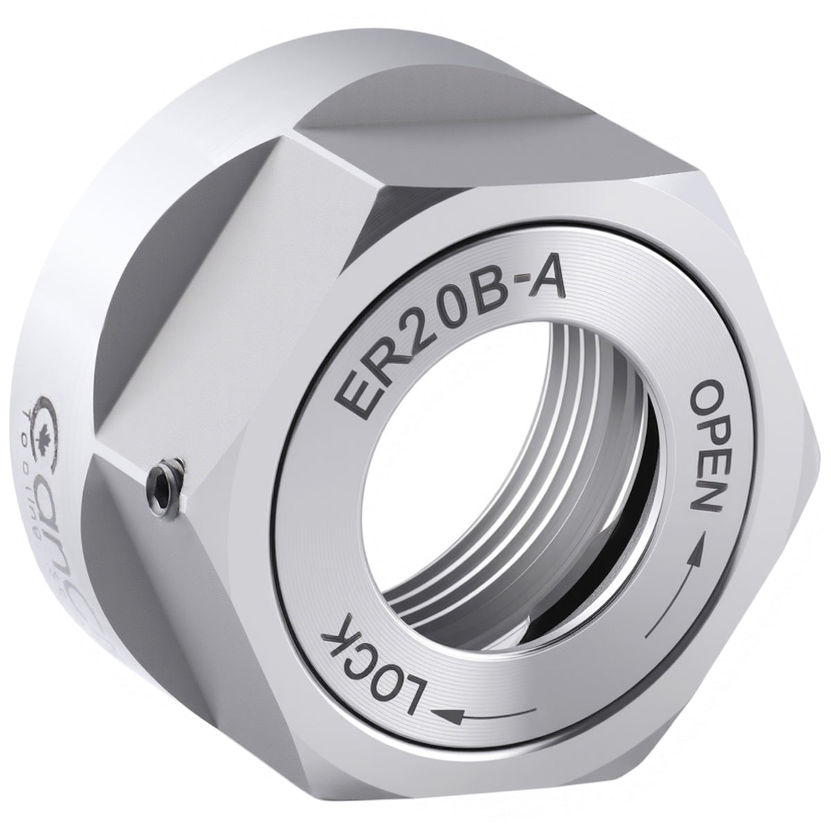 CanCNC Tooling Solutions ER20B-A Hex Collet Chuck Nut, Balanced to 18,000 RPM at G2.5, 0537-2000