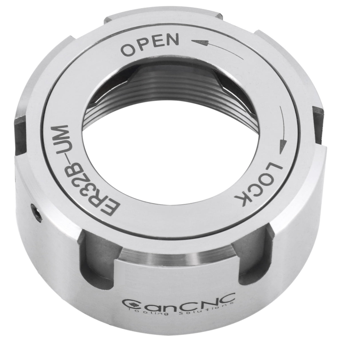 CanCNC Tooling Solutions ER32B-UM Slotted Collet Chuck Nut, Balanced to 18,000 RPM at G2.5, 0537-3200