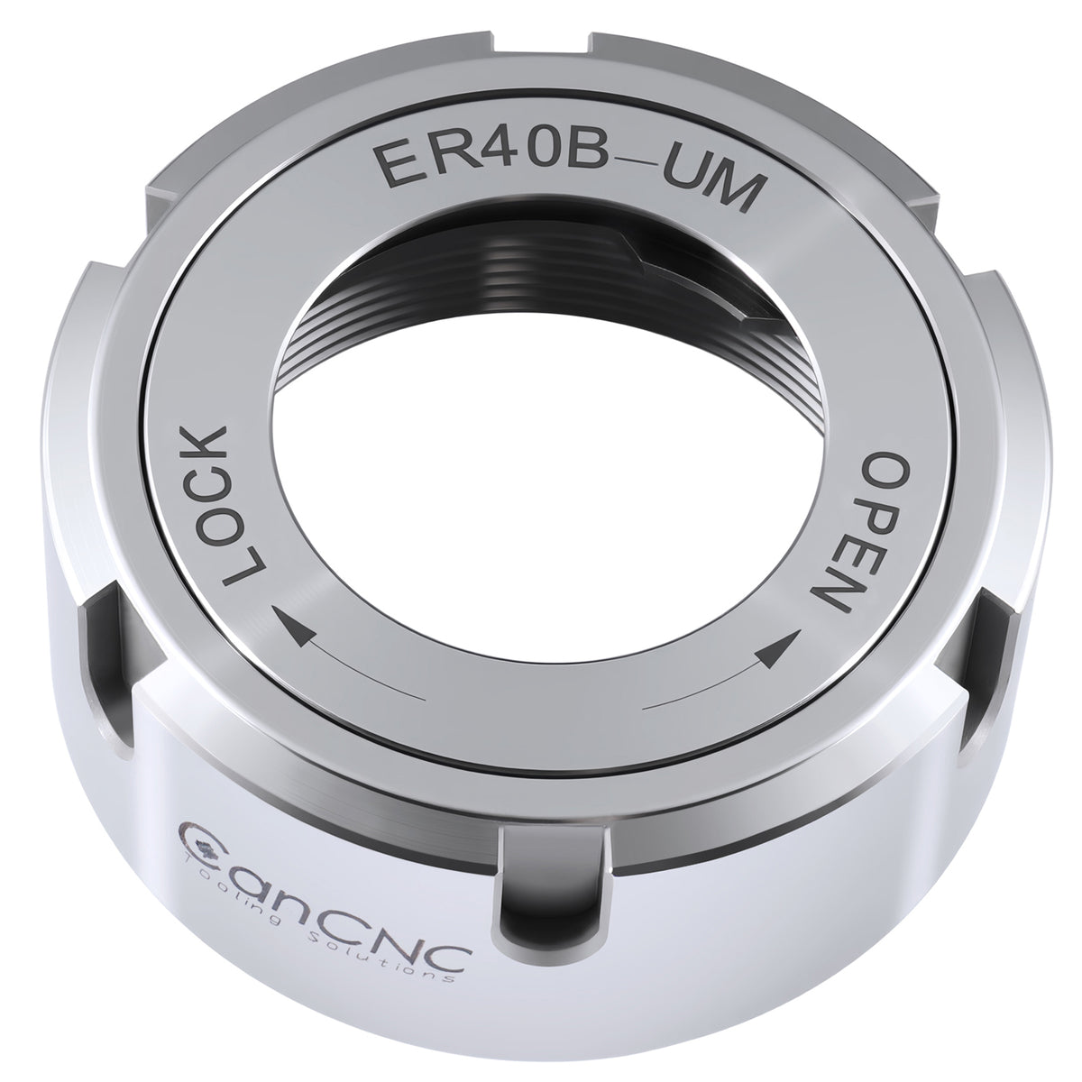CanCNC Tooling Solutions ER40B-UM Slotted Collet Chuck Nut, Balanced to 18,000 RPM at G2.5, 0537-4000