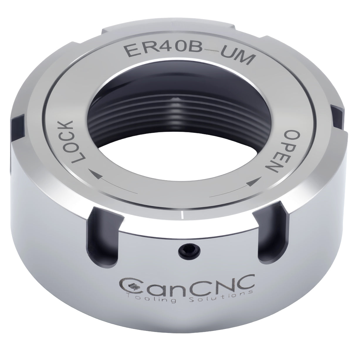 CanCNC Tooling Solutions ER40B-UM Slotted Collet Chuck Nut, Balanced to 18,000 RPM at G2.5, 0537-4000