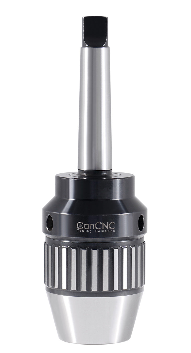 CanCNC Tooling Solutions 1/16-5/8" MT2 Precision Keyless Drill Chuck, Heavy-Duty with Integrated Shank, Titanium Jaws, 0537-5802