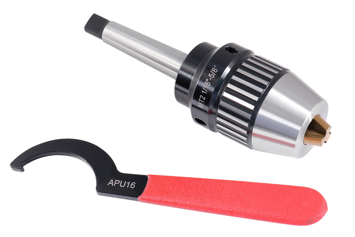 CanCNC Tooling Solutions 1/16-5/8" MT2 Precision Keyless Drill Chuck, Heavy-Duty with Integrated Shank, Titanium Jaws, 0537-5802