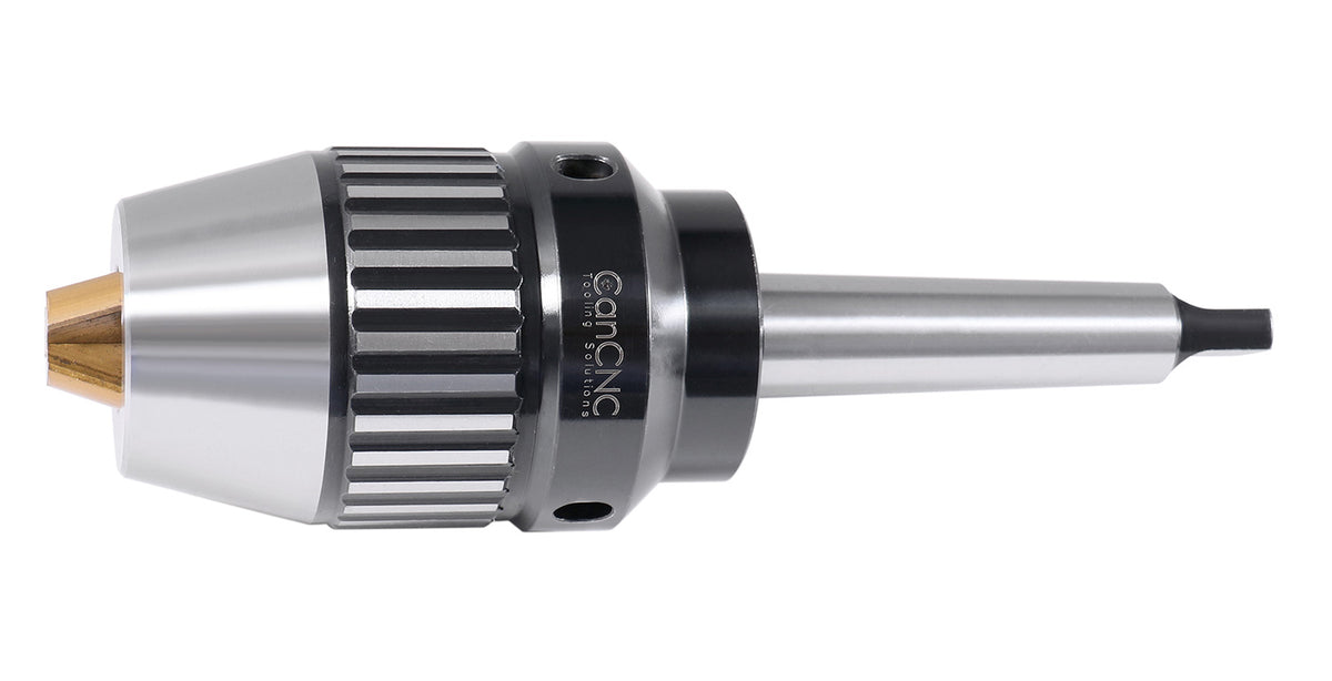 CanCNC Tooling Solutions 1/16-5/8" MT2 Precision Keyless Drill Chuck, Heavy-Duty with Integrated Shank, Titanium Jaws, 0537-5802