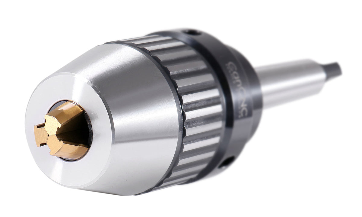 CanCNC Tooling Solutions 1/16-5/8" MT2 Precision Keyless Drill Chuck, Heavy-Duty with Integrated Shank, Titanium Jaws, 0537-5802