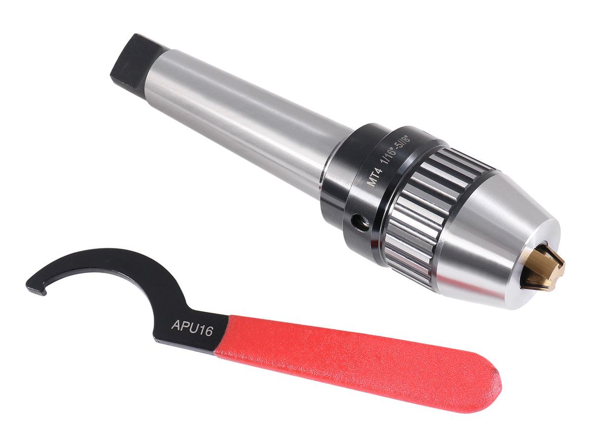 CanCNC Tooling Solutions 1/16-5/8" MT4 Precision Keyless Drill Chuck, Heavy-Duty with Integrated Shank, Titanium Jaws, 0537-5804