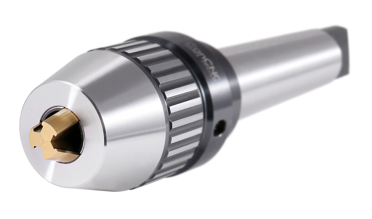 CanCNC Tooling Solutions 1/16-5/8" MT4 Precision Keyless Drill Chuck, Heavy-Duty with Integrated Shank, Titanium Jaws, 0537-5804