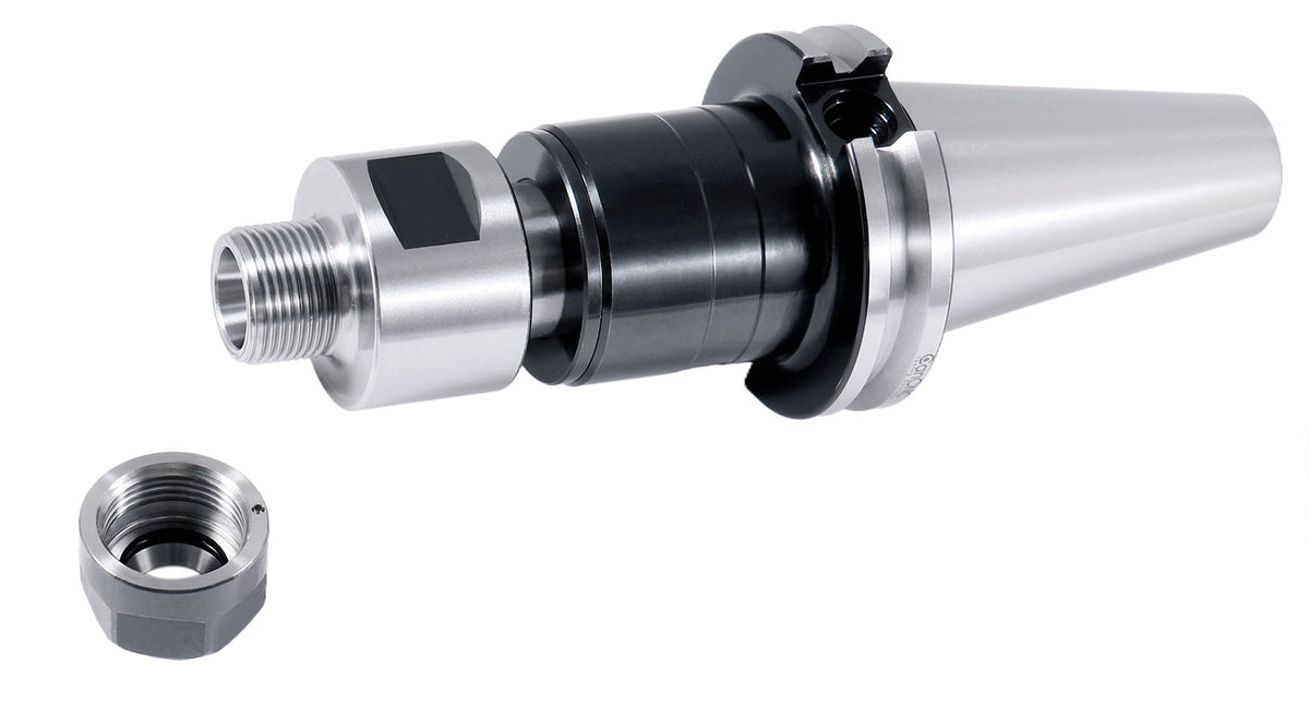 Cat40 to Er16 Premium Floating Tap Collet Chuck, 5/8'' to 11 Rear Thread, 0537-5983