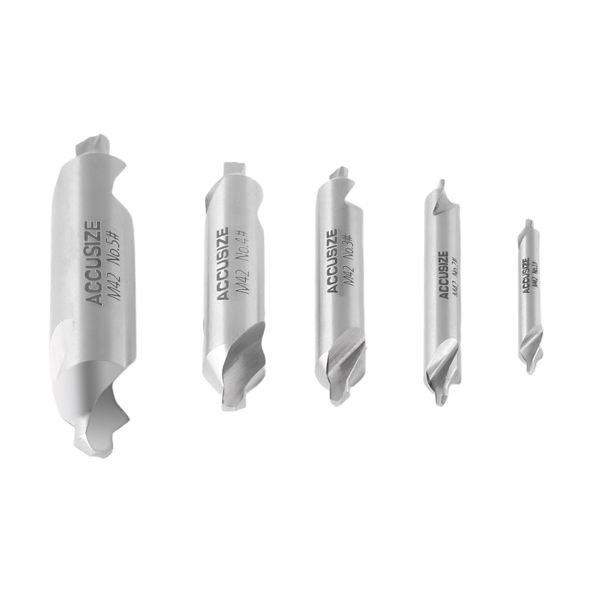 5pc ANSI M42 (H.S.S. + 8% Cobalt) Center Drill Set, 0556-5500